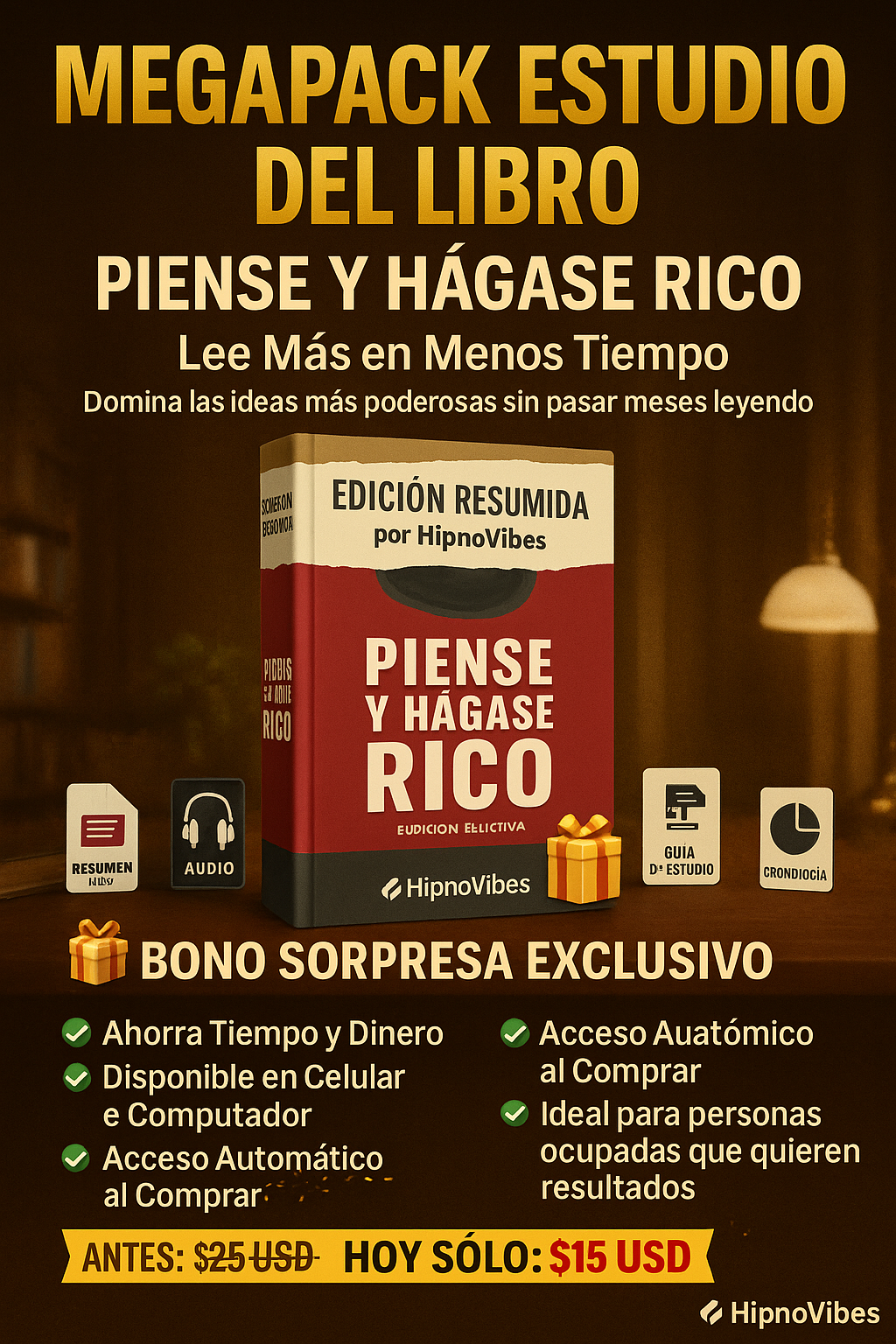 💰 Piense y Hágase Rico – El Pack Completo de Transformación Financiera y Mentalidad de Éxito